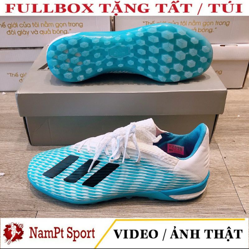 (BẢN CHUẨN fullbox tất) X19.1 TF Xanh ngọc| NamPt Sport