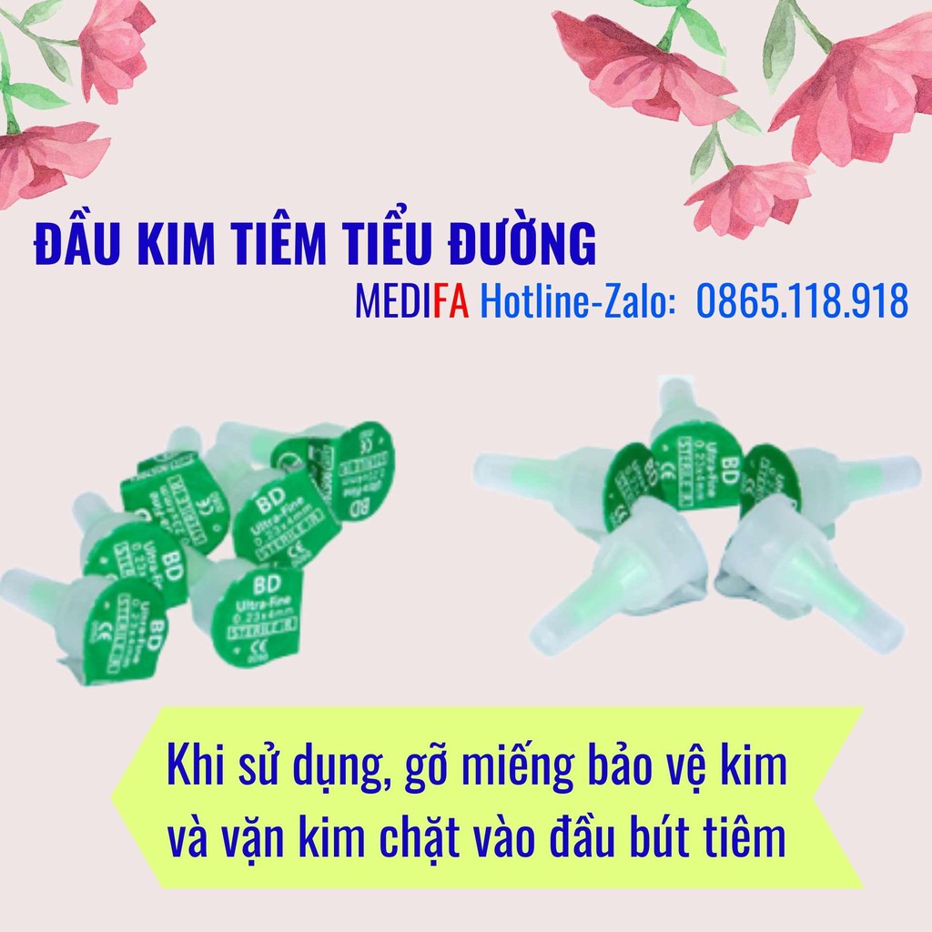 ✅ Đầu kim tiêm insulin tiểu đường BD ULTRA - FINE (PEN NEEDLES) - sử dụng cho bút chích Insulin đái tháo đường