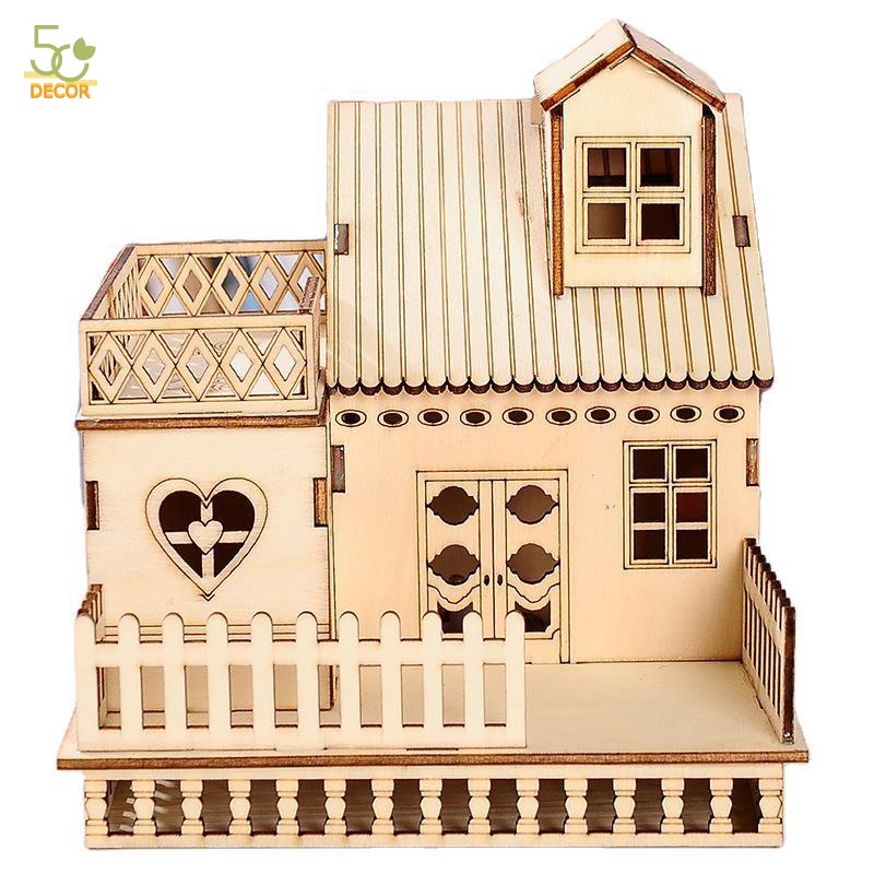 Mô hình nhà gỗ sáng tạo, mô hình nhà gỗ để bàn, trang trí phòng khách, decor bàn làm việc, quà tặng, lưu niệm độc đáo