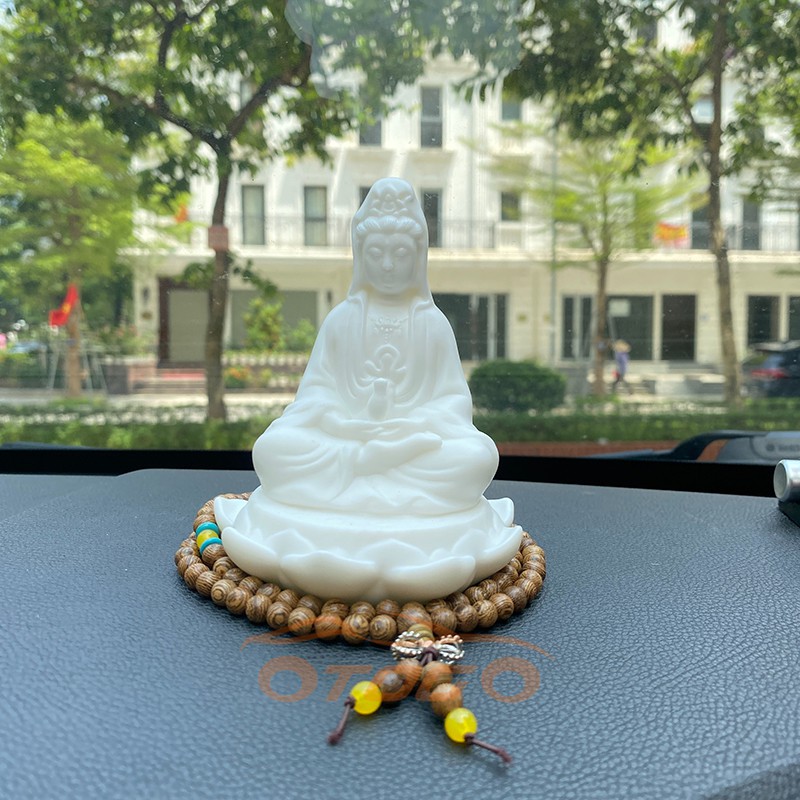 Tượng Quan Âm Sứ Cao Cấp Để Taplo Xe Hơi , Tượng Phật Bà Quan Âm , Tượng Mẹ Quan Âm Trang Trí Ô Tô