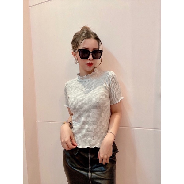 Áo cổ lọ tay dài - ngắn tay cuốn biên 2 màu vnxk