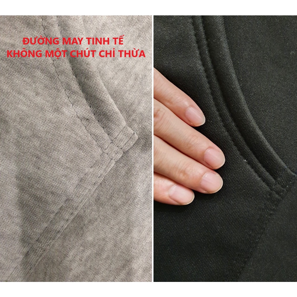 Áo khoác nỉ nam nữ tay lỡ, Áo sweater hoodie nam nữ from rộng unisex HD1 | BigBuy360 - bigbuy360.vn