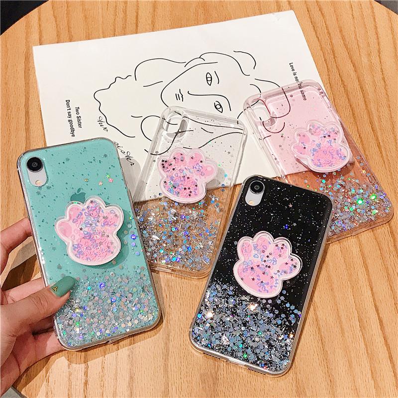 Ốp Điện Thoại Mềm Trong Suốt Có Giá Đỡ Hình Chân Mèo Cho Samsung Galaxy A53 A13 A23 A33 M33 M23 4G 5G 2022 GalaxyA53