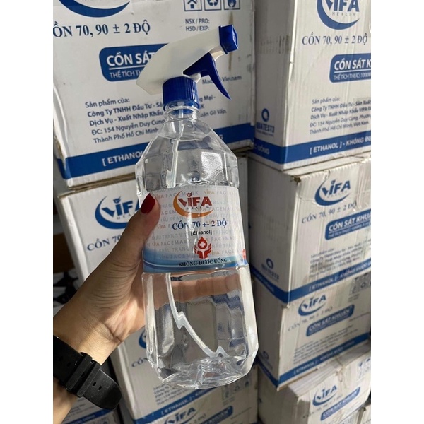 [1000ML] Cồn Sát Khuẩn 70 độ chính hãng, có vòi xịt tiện lợi