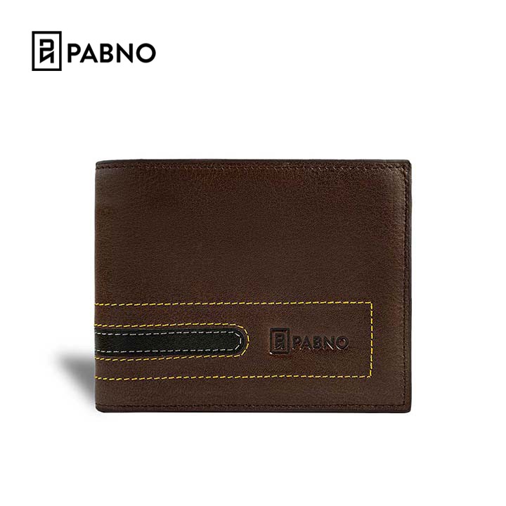 [MUA 1 ĐƯỢC 2]Ví Da Nam PABNO Chất Liệu Da Bò 100% Cao Cấp - PABNO VD61-TẶNG CÀ VẠT