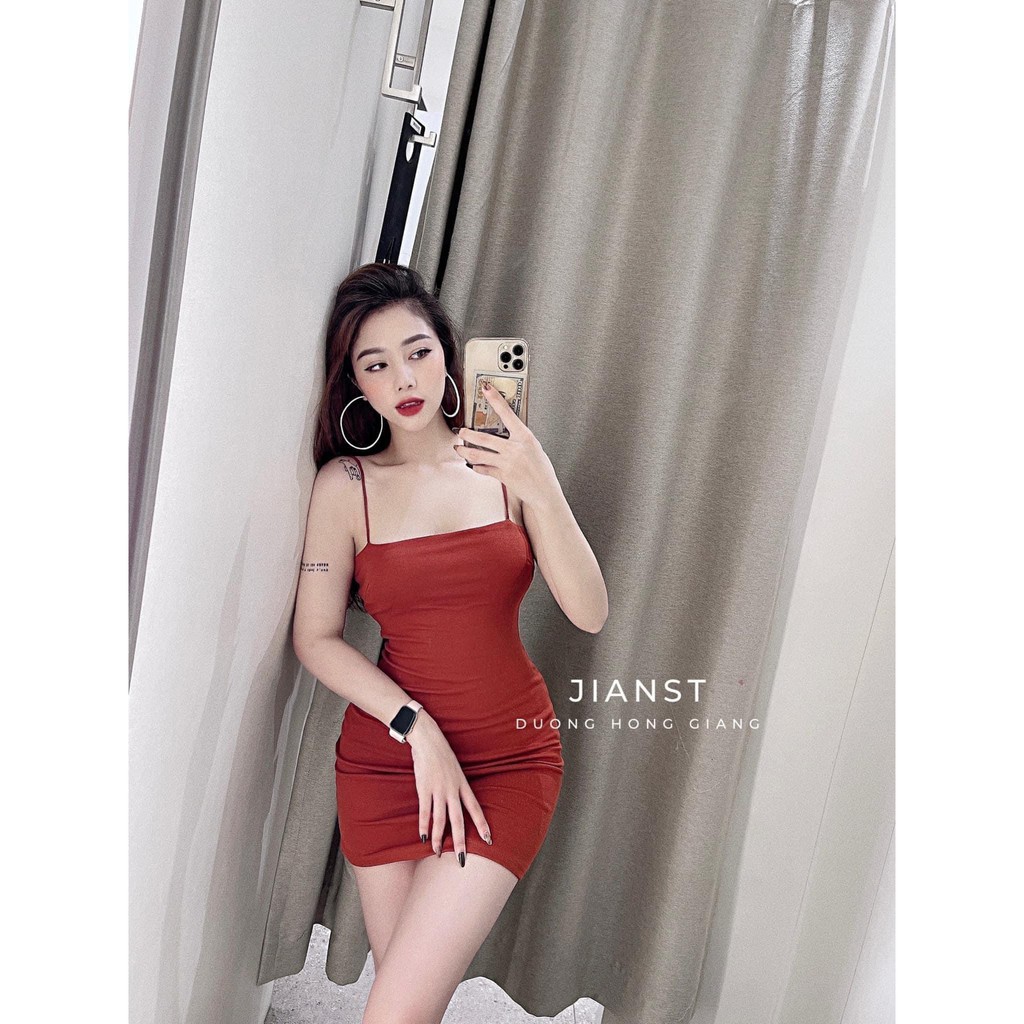 Đầm Thun Body Hai Dây <freeship>dươí 58kg , v thun ,co dãn tốt | BigBuy360 - bigbuy360.vn