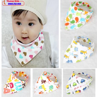 Yếm tam giác cotton có cúc bấm