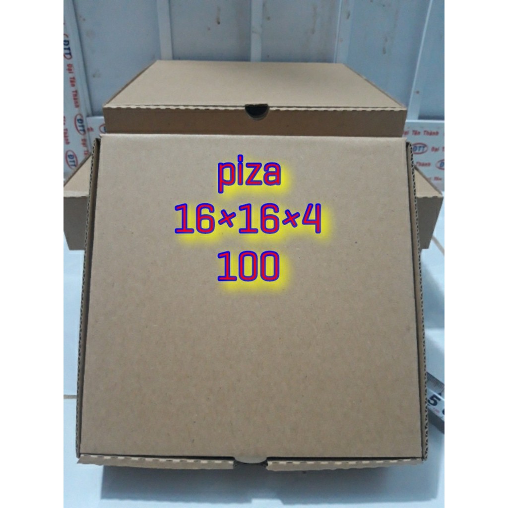 100 hộp nắp gài 16*16*4 cm (piza)