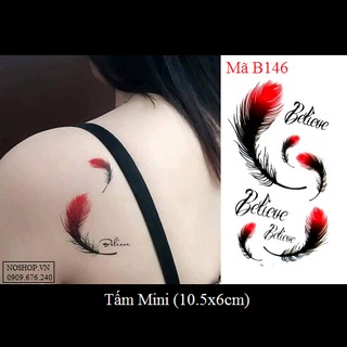 Hình xăm dán lông vũ B146