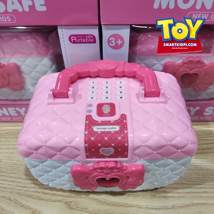 - Két sắt vân tay mini tiết kiệm tiền - Mẫu hình hộp trang điểm siêu dễ thương - Quà tặng cho bé