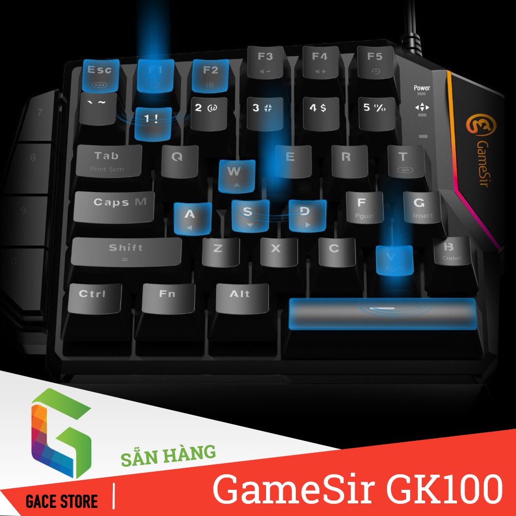 GameSir GK100 | Bàn phím cơ một tay Gaming Keypad | BigBuy360 - bigbuy360.vn