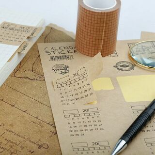Sticker lịch 12 tháng đánh dấu trang cho sổ planner
