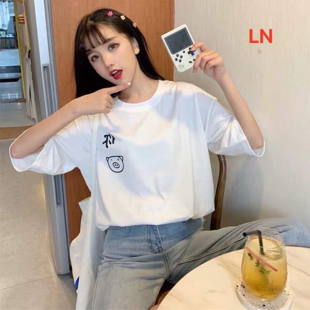 Áo lô gô lợn chữ tàu LN11