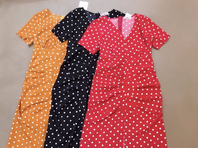 Đầm Rosie midi chấm bi