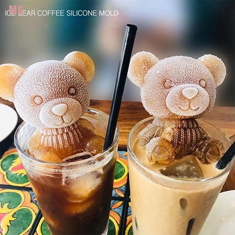 Khuôn Làm Kem / Sô Cô La Hình Gấu Teddy 3d Dễ Thương