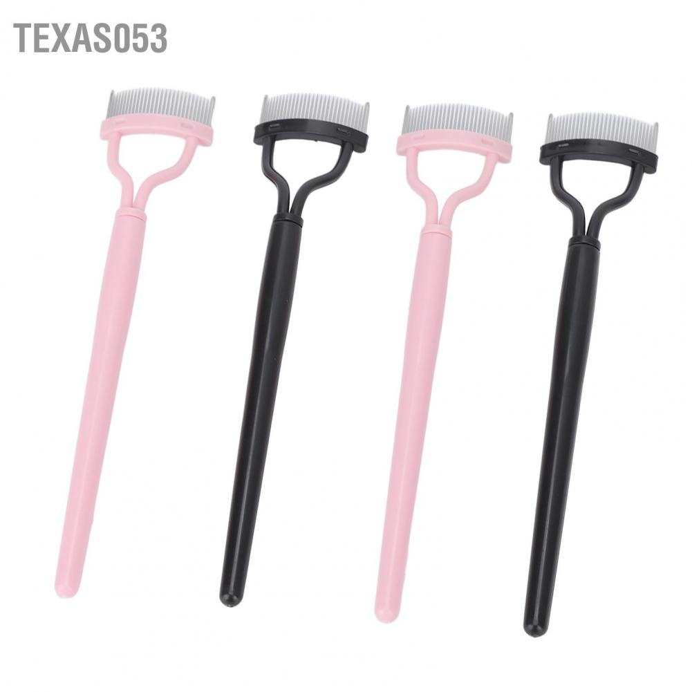 [Hàng mới về] 4 pcs lược chải lông mi tách lông mi thép không gỉ chuyên nghiệp tiện dụng【Texas053】