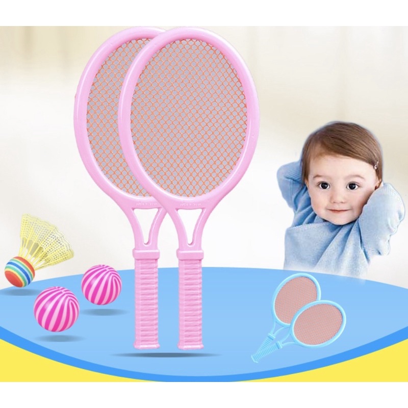 SALE !!! BỘ 2 VỢT TENNIS CẦU LÔNG BẰNG NHỰA CHO BÉ( bản to 48 x21cm) (SP002007 )  SHOP PHÚC YẾN