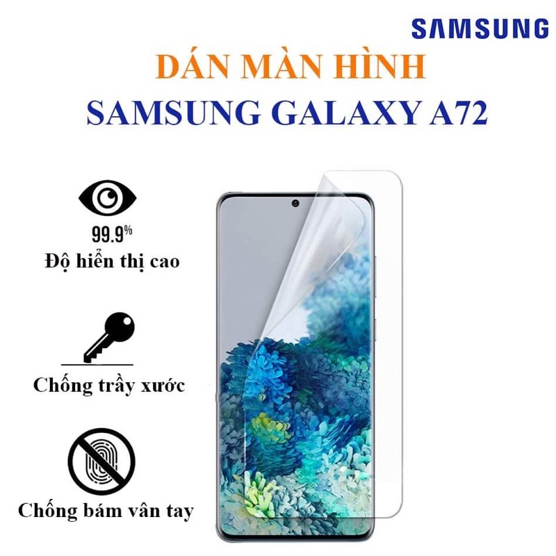 Dán màn hình Samsung A72 full màn dẻo trong suốt PPF tự phục hồi vết xước – Dán dẻo Samsung Galaxy A72