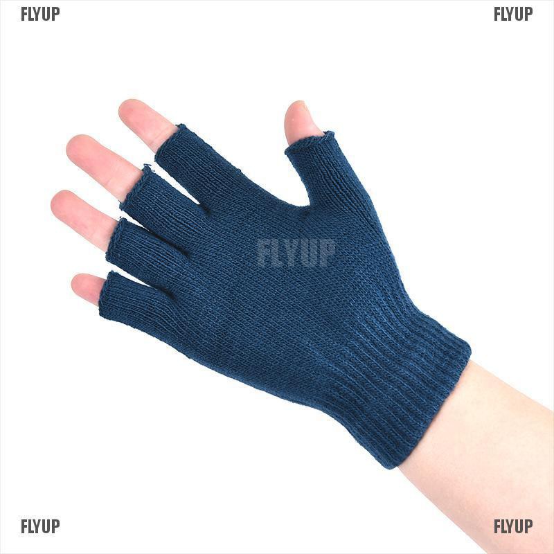 Cặp găng tay hở ngón dệt kim giữ ấm trong mùa đông dành cho các cặp đôi