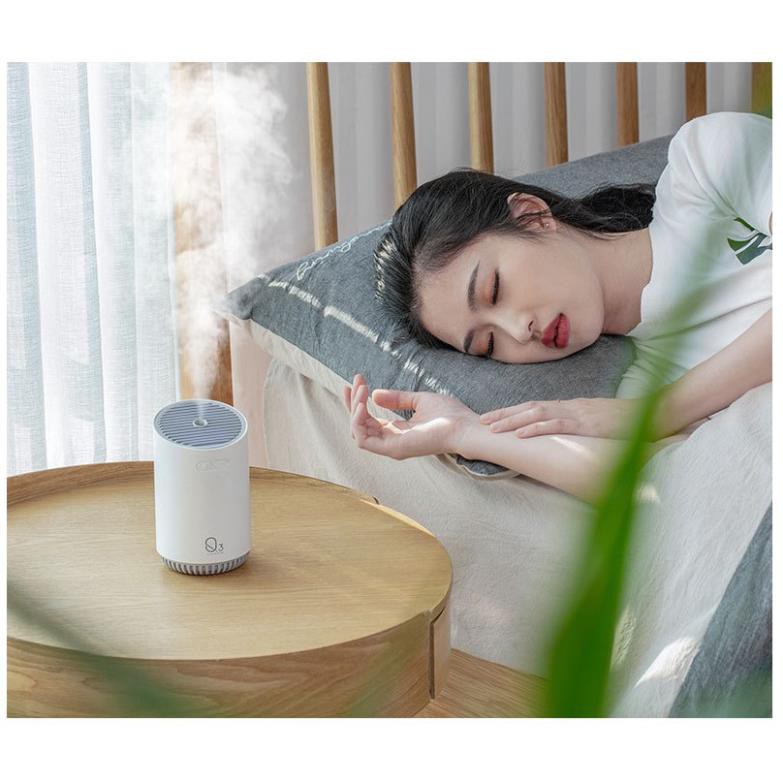 Máy phun sương Humidifier Q3, sạc pin, dung tích 320ml, tạo độ ẩm cho không khí, có chế độ đèn ngủ