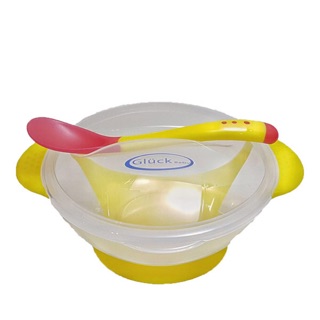Bộ chén ăn dặm kèm thìa ăn dặm gluck baby
