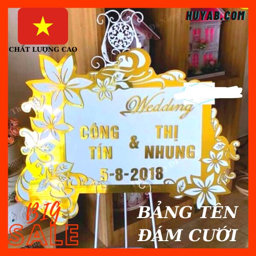 bảng lễ đám cưới alu gương bảng tên đám cưới đẹp  giá rẻ vô địch với Huy AB Nguồn sỉ Phụ kiện trang trí sự kiện