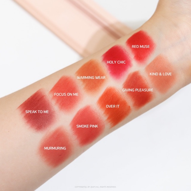 Son Thỏi Lì 3CE Soft Matte Lipstick clear layer 3.5g mềm mịn - vỏ trong suốt Đủ Màu