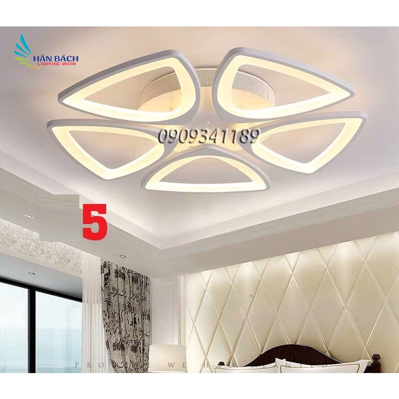 Đèn ốp trần trang trí phòng khách và phòng ngủ kiểu mẫu hiện đại 3 chế độ sáng