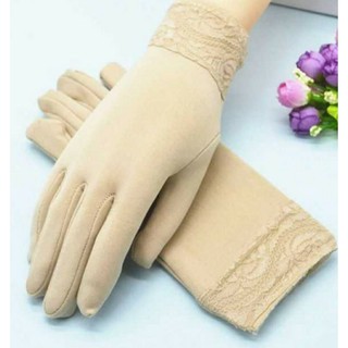 Găng Tay Chống Nắng Nữ Cổ Ren, Chống Tia UV, Ngăn Nắng