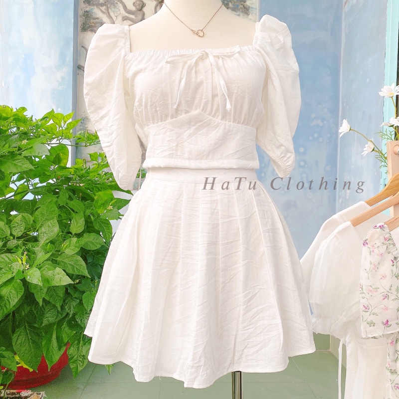 Jina Set - Set tách rời áo croptop phối chân váy xoè siêu xinh kiểu dáng basic