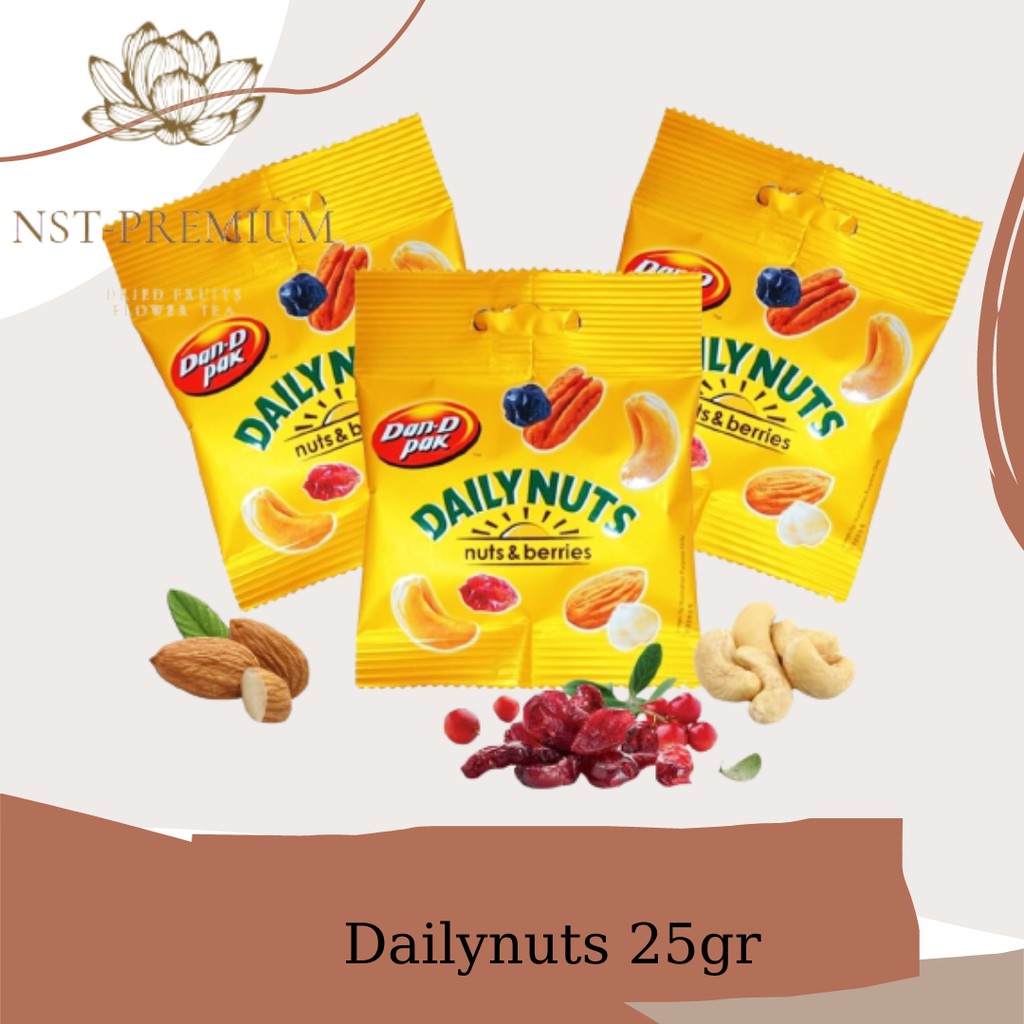 Combo 10 Túi Thập cẩm hạt và trái cây khô Dailynuts 25gr Dandpak