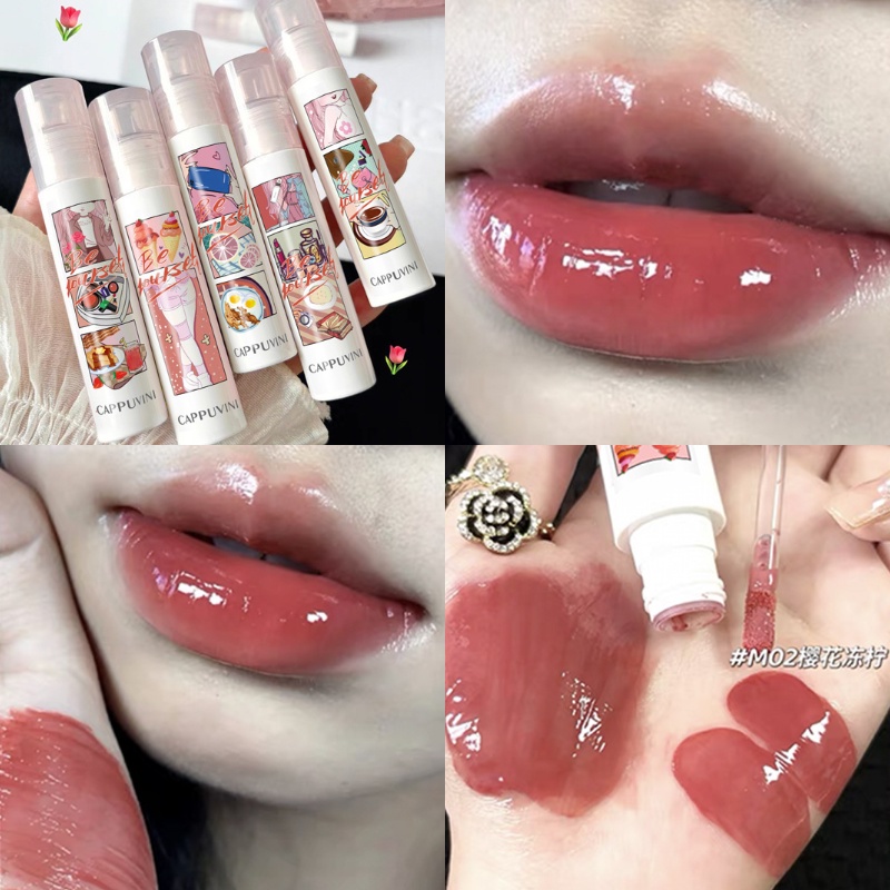 Son Môi Cappuvini 6 Màu Tùy Chọn Chống Nước Lâu Trôi Không Phai Cho Nữ