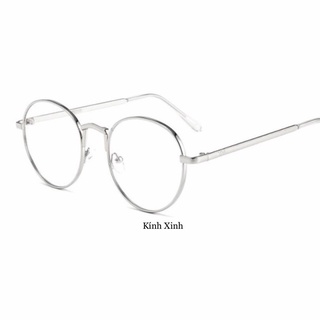 Kính Mắt Tròn Kim Loại Hàn Quốc - Có thể thay tròng cận
