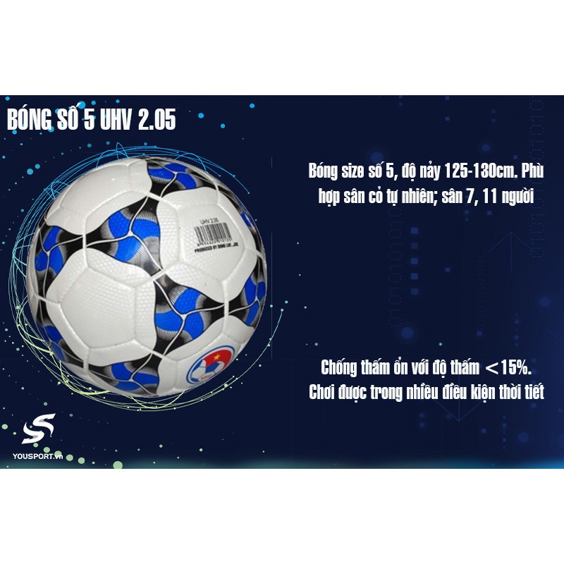 Quả Bóng Đá Động Lực UHV 2.05 Tiêu Chuẩn FIFA QUALITY Size Số 5 ( Bóng Thi đấu giải quốc gia )