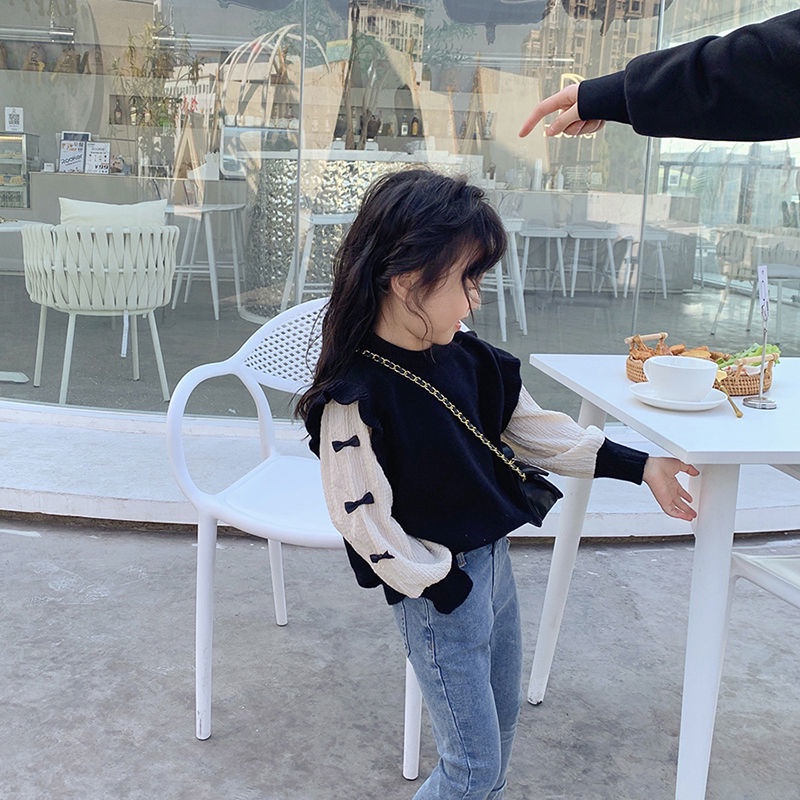 Áo Sweater Mỏng Phong Cách Hàn Quốc Thời Trang Xuân Thu Mới Cho Bé Gái