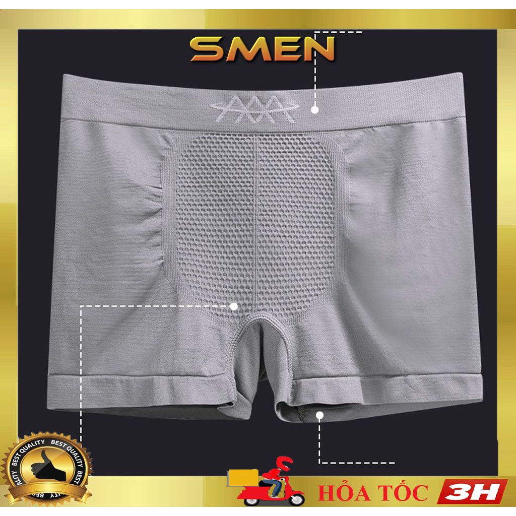 Quần lót nam boxer dệt kim chữ A, Quần sịp xì đùi nam cao cấp quần lót nam đùi co giãn 4 chiều 5D 40-73kg SMEN