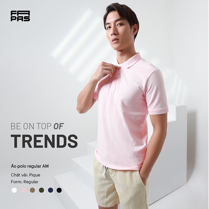 Áo Polo Nam AM Basic Nút Bấm Chất Vải Pique Cá Sấu Cao Cấp Thông Thoáng Form Regular - FAPAS