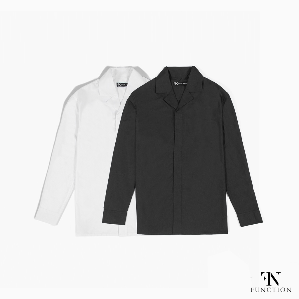 Áo Sơ mi Nam Oversized cổ Cuban tay dài FUNCTION siêu thoáng mát (Semi Oversized Cuban Shirt) | BigBuy360 - bigbuy360.vn