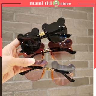 kính thời trang trẻ em, Kính Mát Bảo Vệ Chống Tia UV Hình Gấu Đáng Yêu Cho Bé