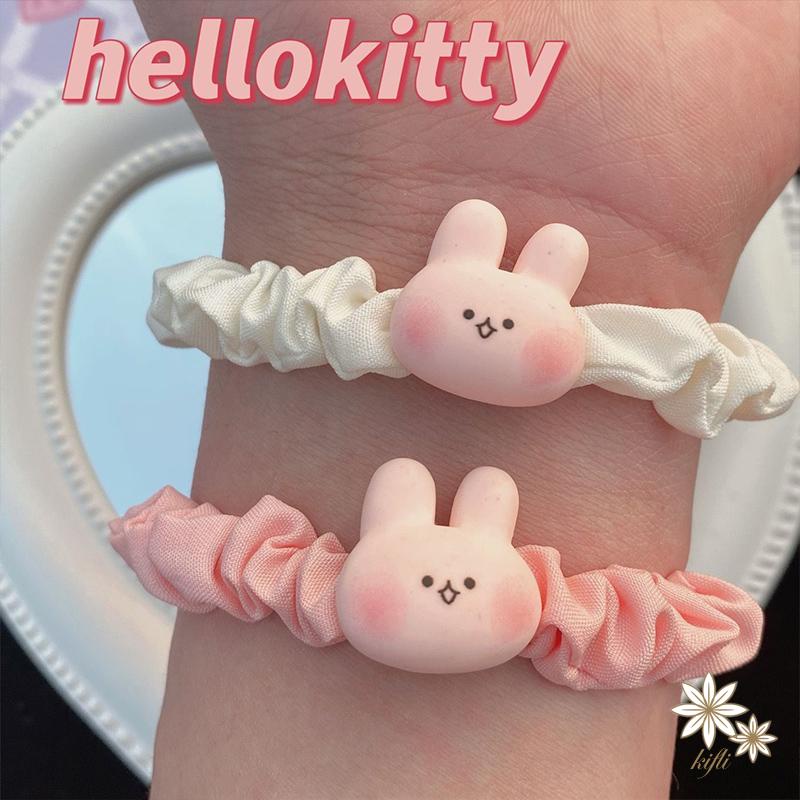 Dây Cột Tóc Cao Su Co Giãn Hình Thỏ Dễ Thương Cho Nữ