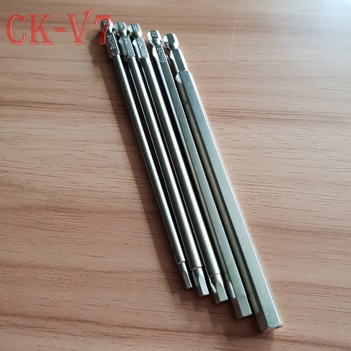 Bộ 5 đầu lục giác dài 150mm dành cho khoan, máy bắn vít