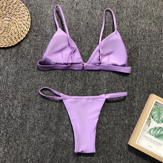 Bộ bikini tím basic lẻ quần