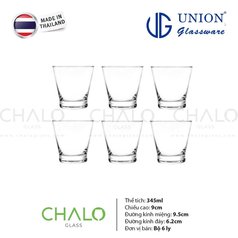Ly thuỷ tinh loe đựng  sữa chua trân châu  Union Glass UG391 -345ml