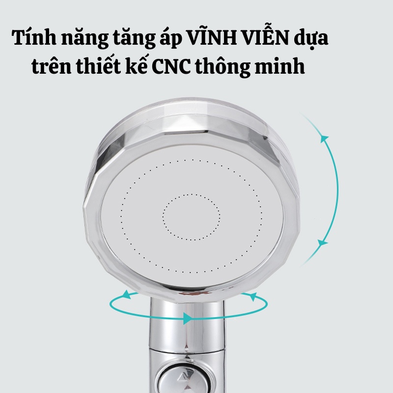 Vòi Sen Tăng Áp, Vòi Hoa Sen Cao Cấp Không Gỉ Siêu Bền LEON OFFICIAL