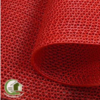 Thảm nhựa lưới chống trơn màu đỏ khổ [ 50cm x khổ 90cm ] cắt thành 1 tấm liền tùy theo số lần đặt
