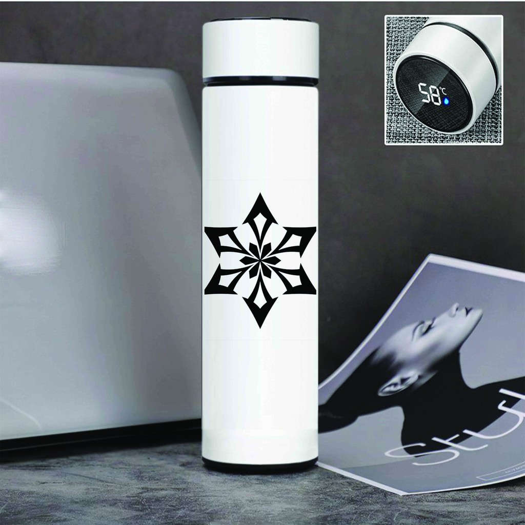 Bình giữ nhiệt đựng nước in hình NGUYÊN TỐ VISION GENSHIN IMPACT game tiện lợi xinh xắn anime chibi M3