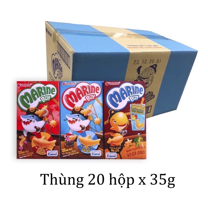 Thùng 20 Hộp Bánh Cá Marine Boy 35gr