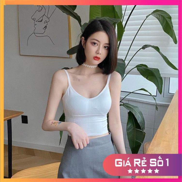 Áo croptop nữ tập gym yoga thể thao hở lưng chữ U 2 dây không gọng có đệm nâng ngực gợi cảm co giãn AN04