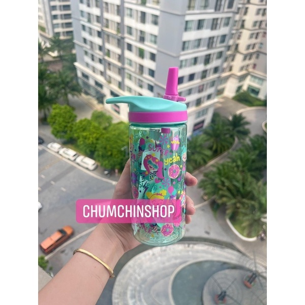 Bình nước Smiggle ống hút gập 440ml