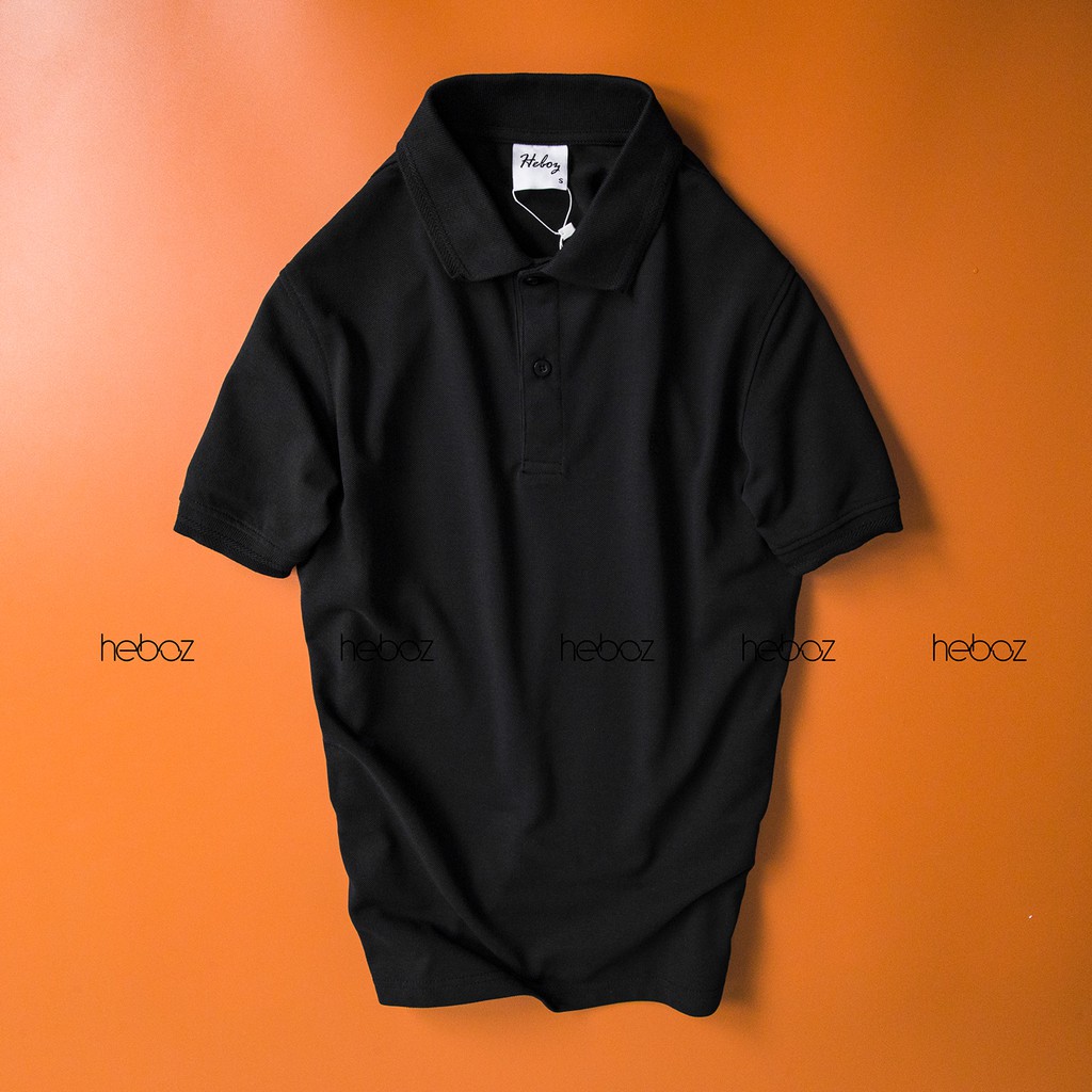 [HẾN STORE MENSWEAR] Áo polo Heboz logo thêu 6M - vải cotton pha co giãn 4 chiều đẹp in logo, form slimfit -00000372